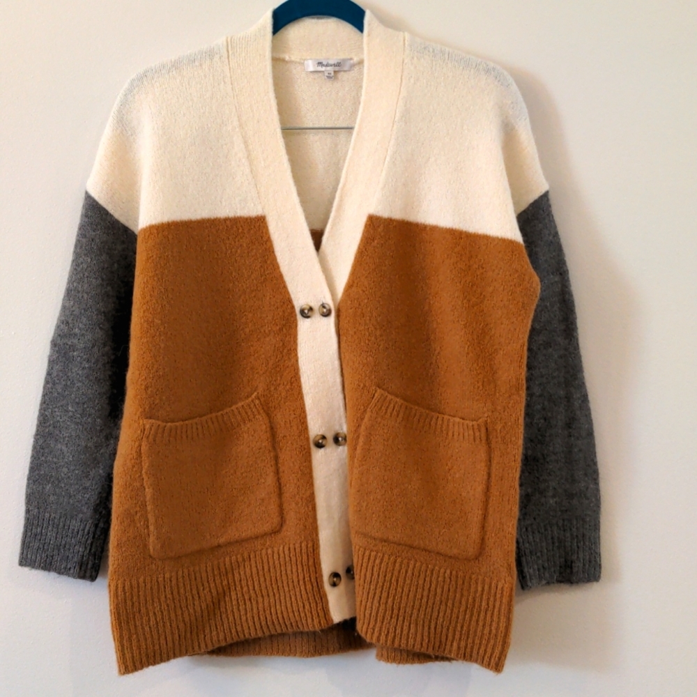 Madewell oversized color blocked sweater
